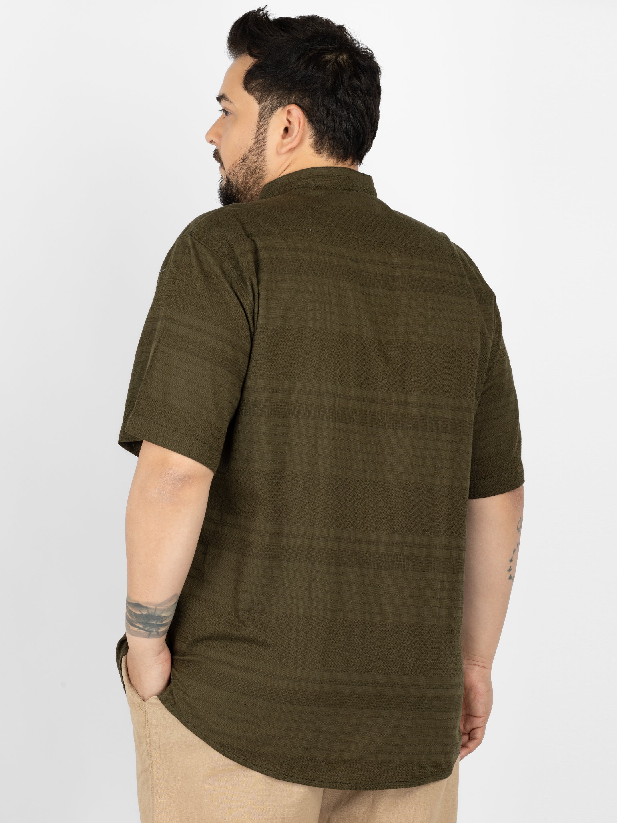 WHATZ Core Mandarian Fusion Short Kurta for Men
