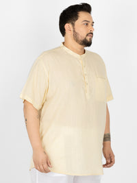 WHATZ Pinnacle Pinstripe Short Kurta for Men