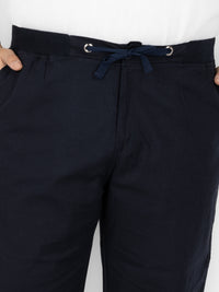 WHATZ Men Linen Drawstring Pants