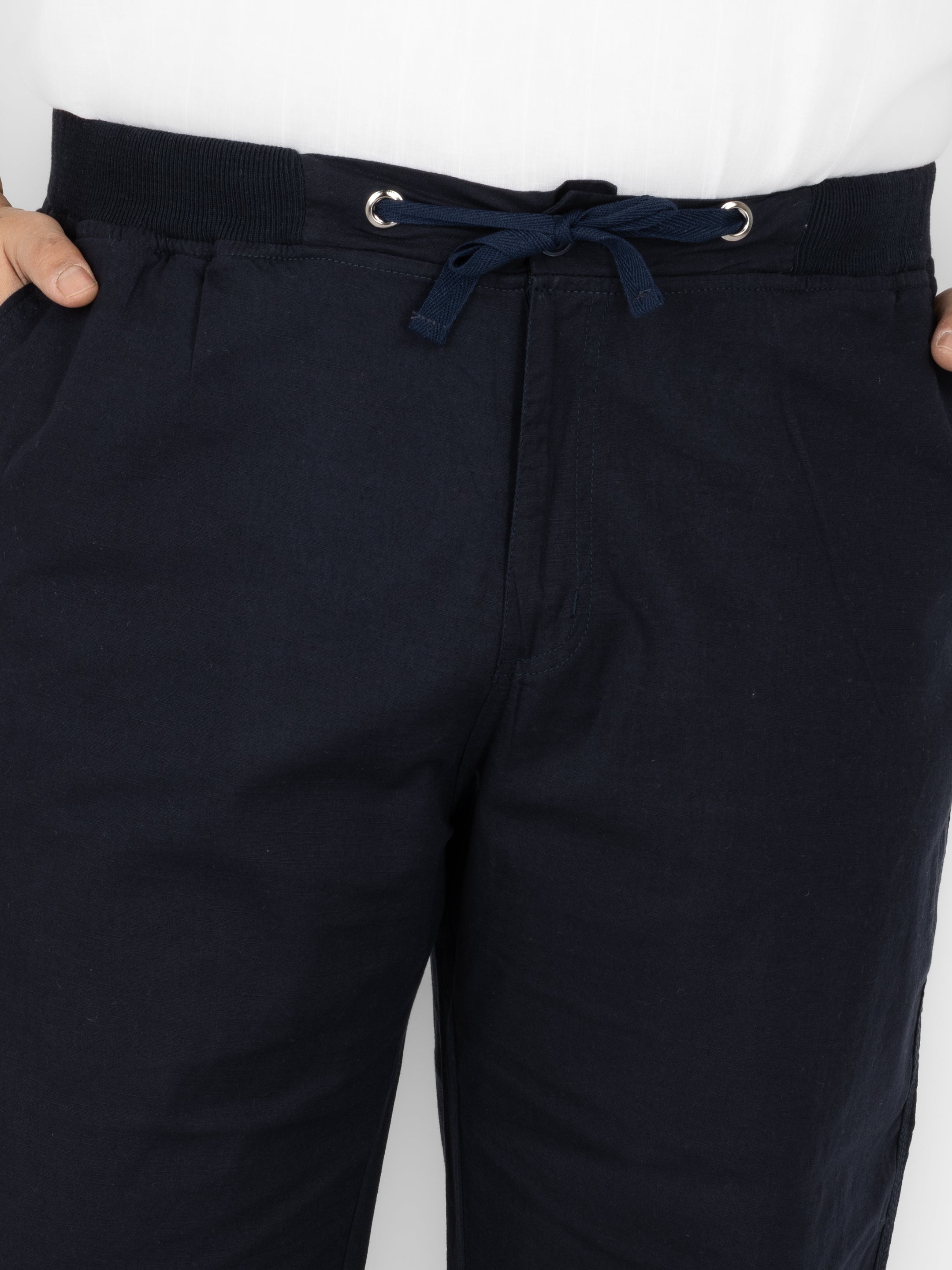 WHATZ Men Linen Drawstring Pants