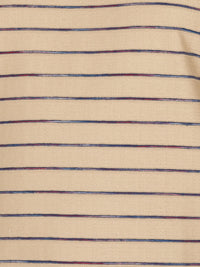 WHATZ Linear Texture Crew Round Neck T-Shirt for Men