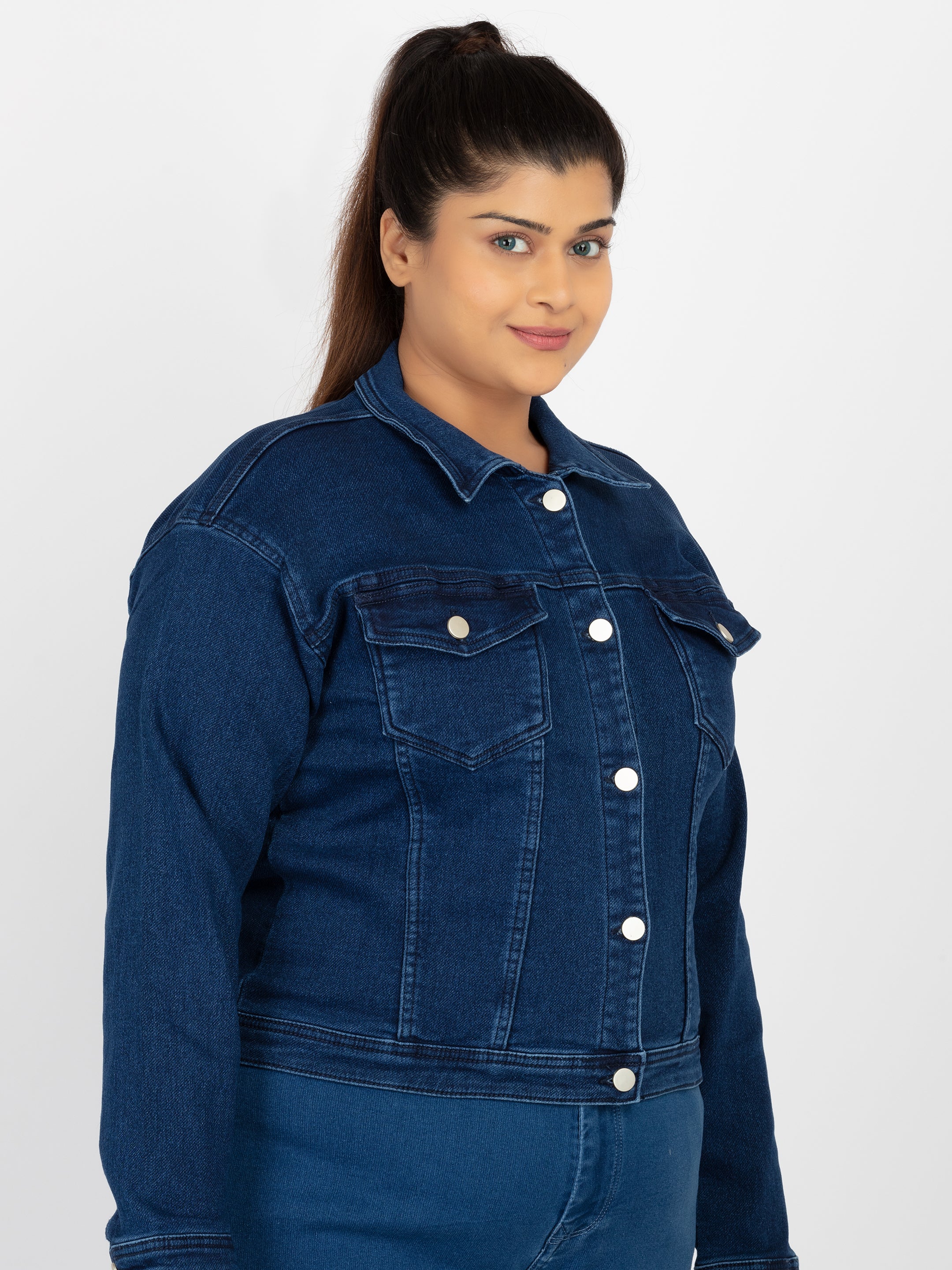 WHATZ Women Lightweight Denim Jacket