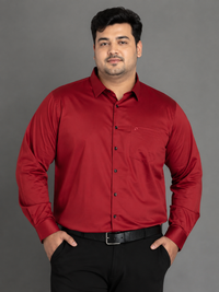WHATZ Plus Size Formal Shirt for Men