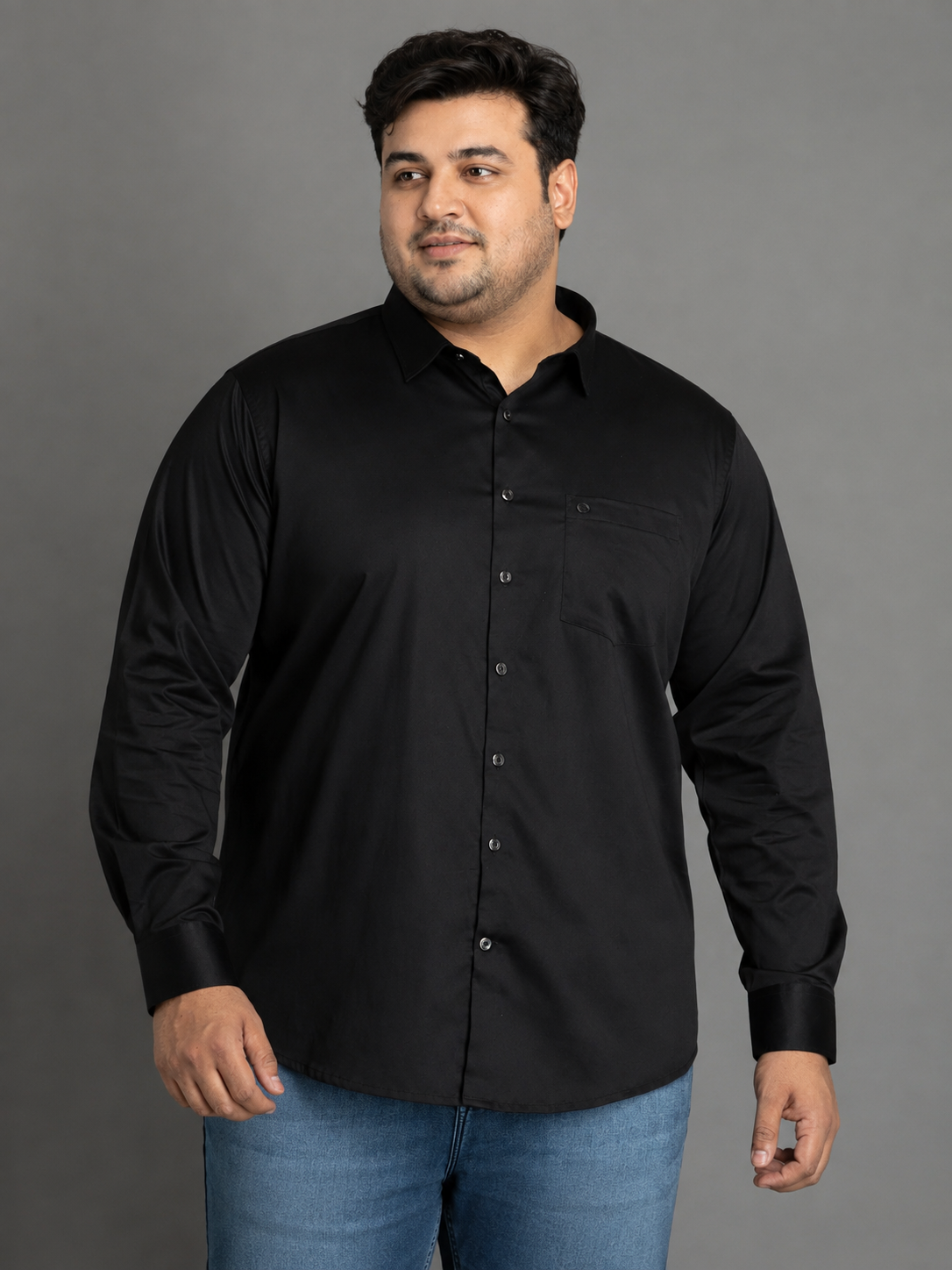 WHATZ Plus Size Formal Shirt for Men