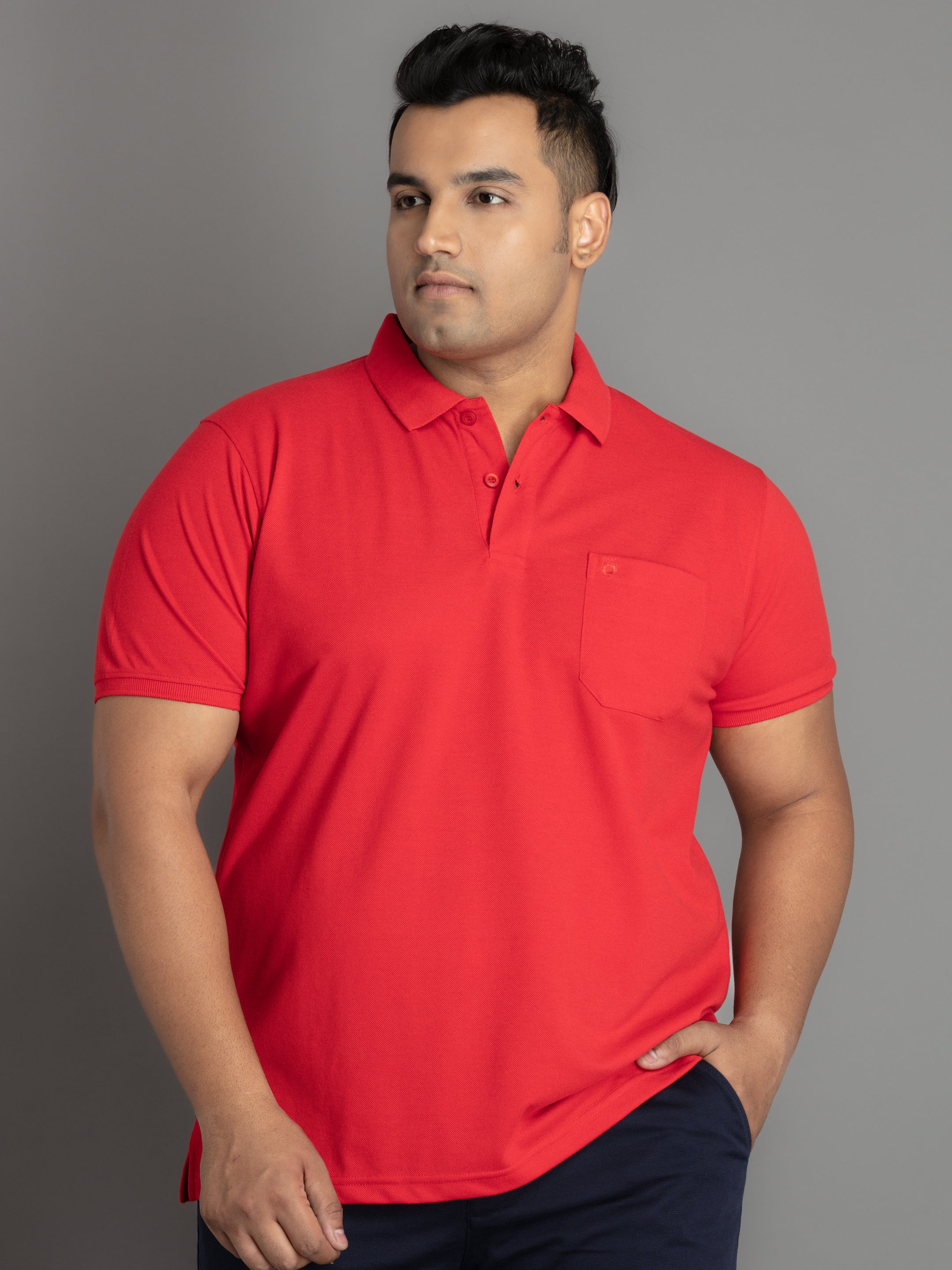 SO WHAT Collared Half-Sleeve Polo T-Shirt for Men