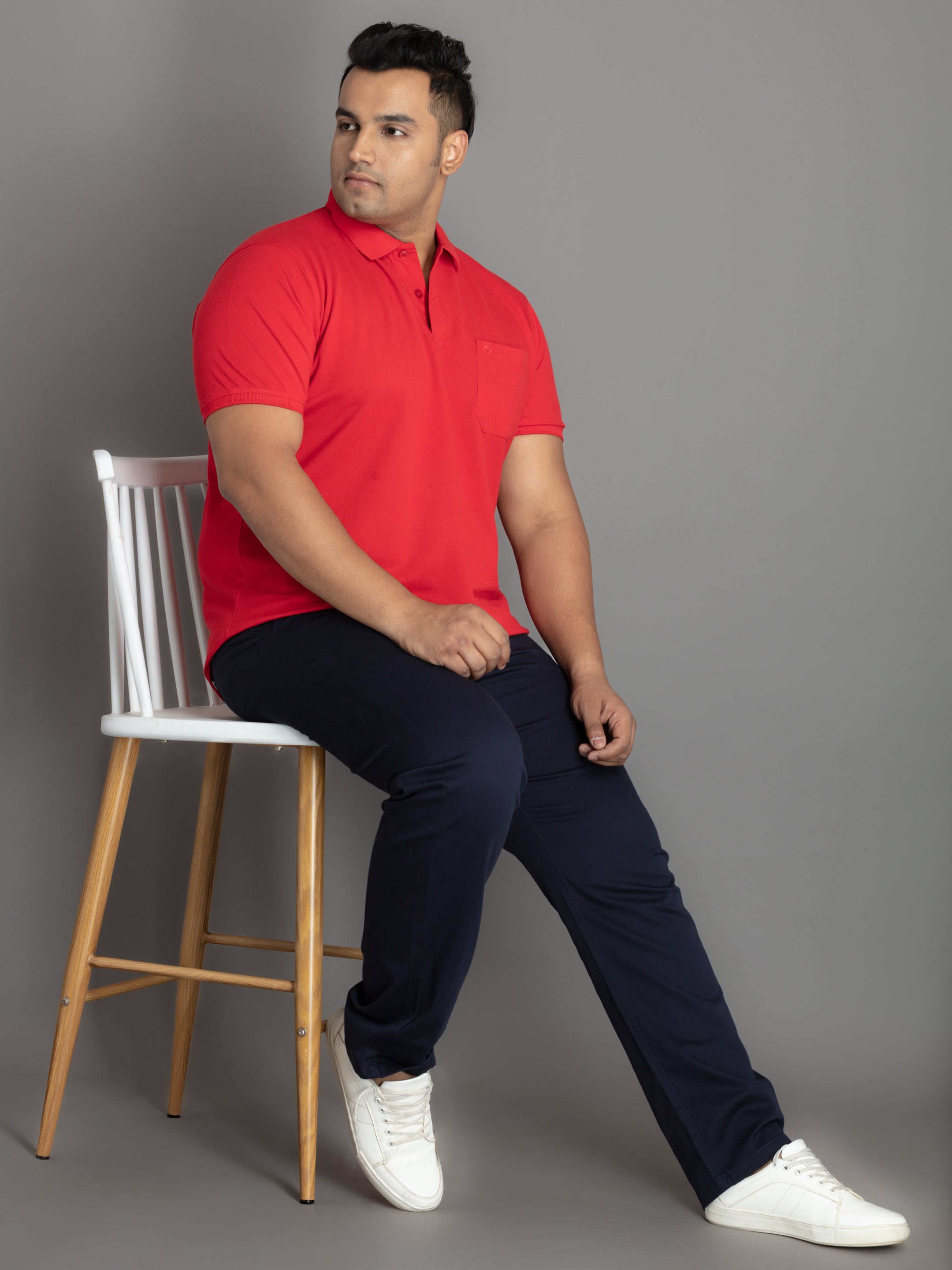 SO WHAT Collared Half-Sleeve Polo T-Shirt for Men