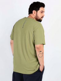 WHATZ Plus Size Honeycomb Dry Fit Round Neck T-shirt for Men