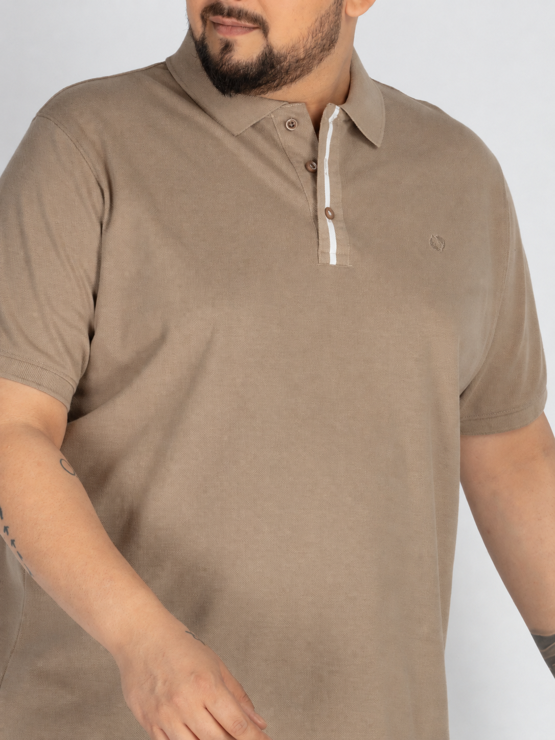 WHATZ Stripe Detail Polo T-shirt For Men