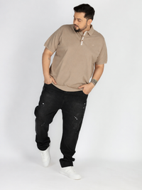 WHATZ Stripe Detail Polo T-shirt For Men